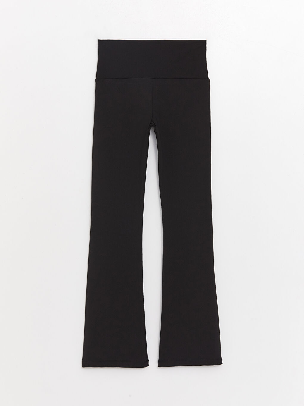 Siyah Beli Lastikli İspanyol Paça Kadın Tayt Pantolon-5