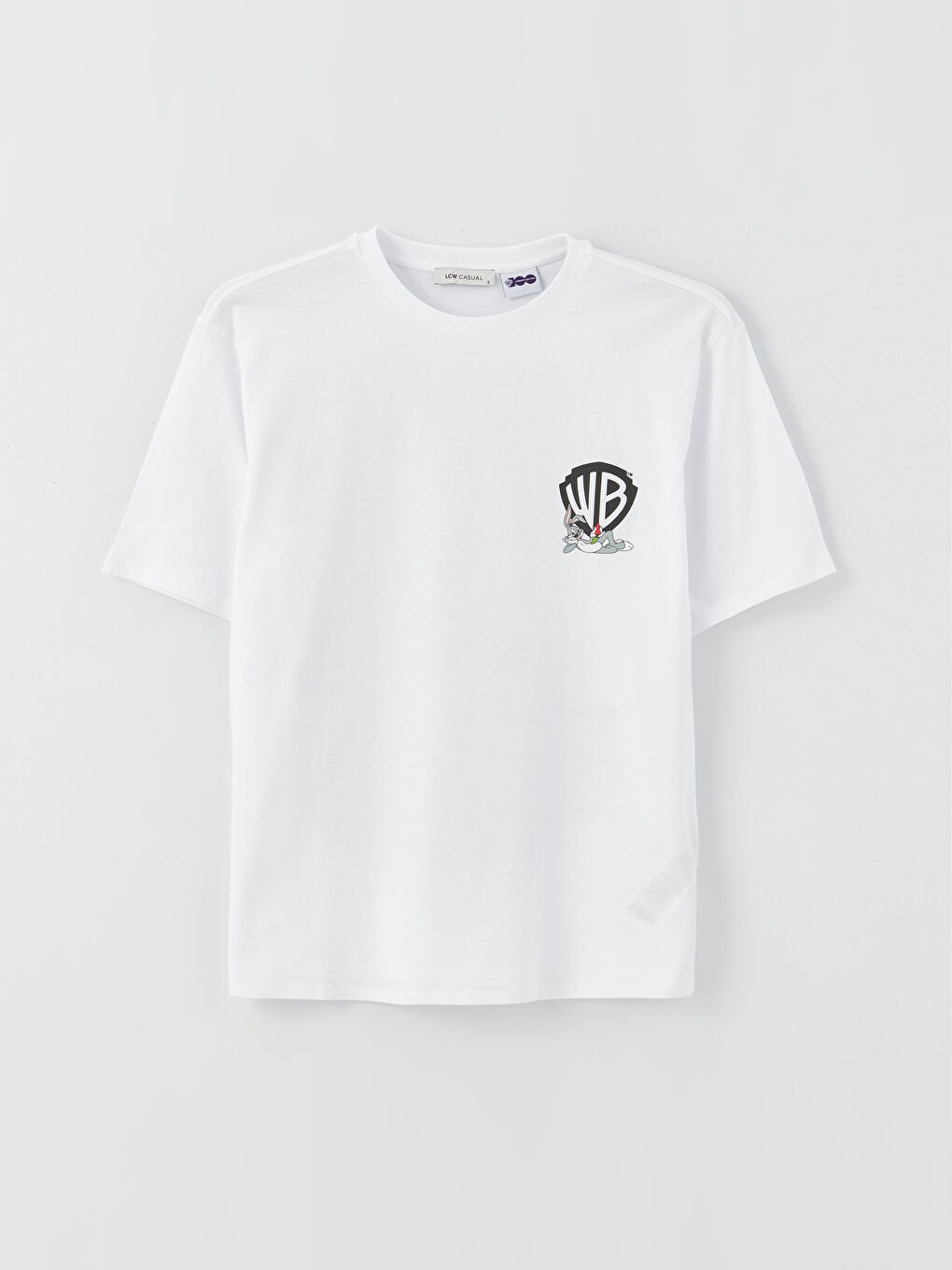 Crew Neck Bugs Bunny Printed Short Sleeve Oversize Women's T-Shirt-5