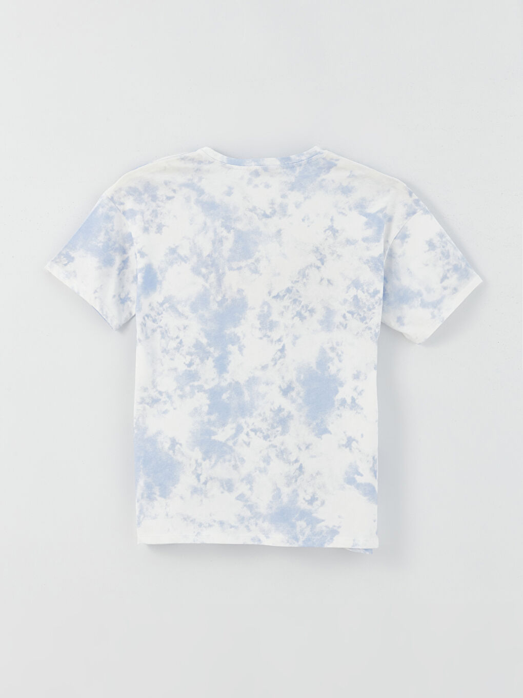 Beyaz Bisiklet Yaka Sünger Bob Baskılı Kısa Kollu Kadın Tişört-6