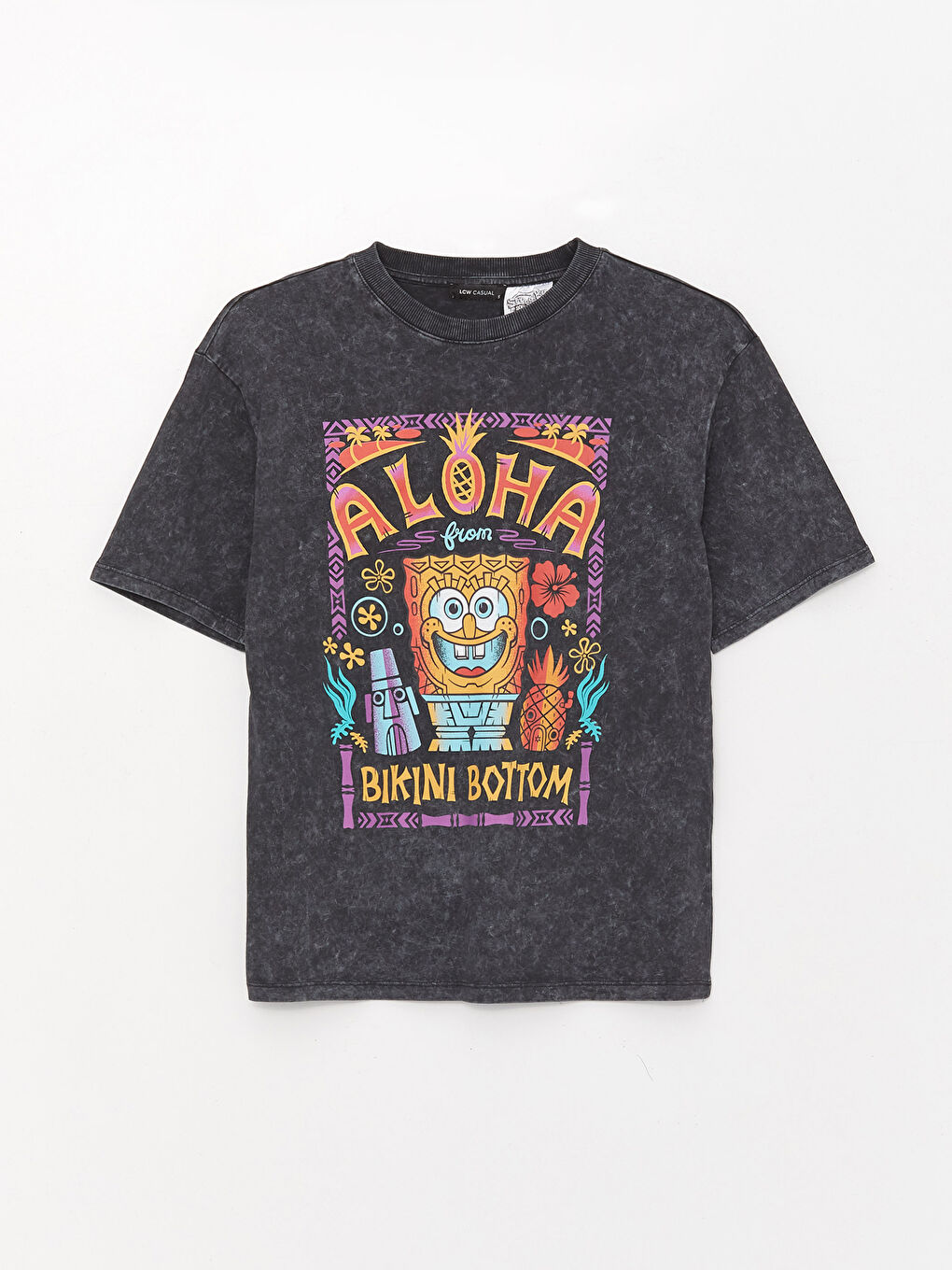 Crew Neck Printed Short Sleeve Oversize Women's T-Shirt-5