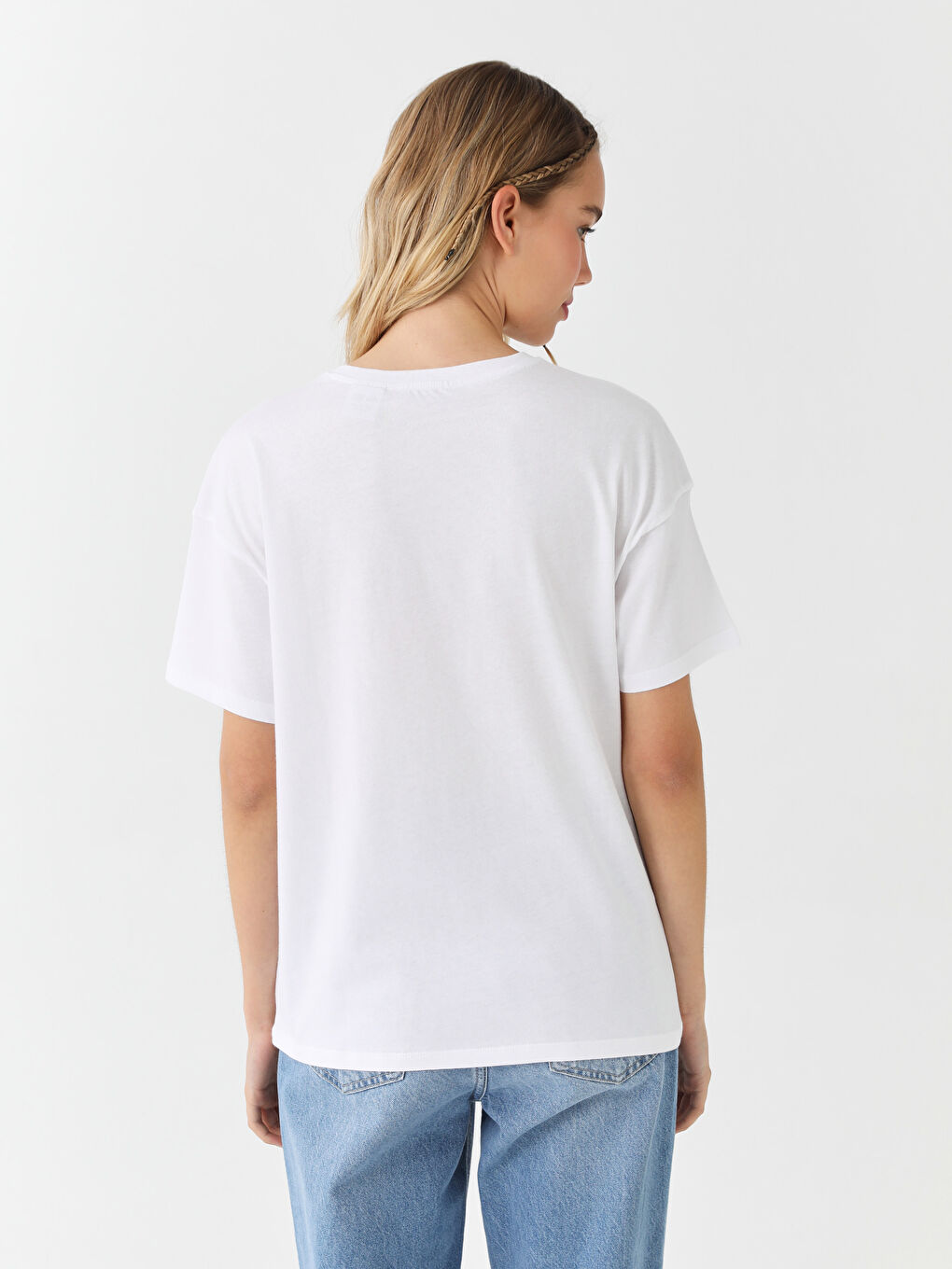 LCW Vision Rundhalsausschnitt Tinker Bell Bedrucktes Kurzarm T-Shirt für Damen -S3HM13Z8-Q6K