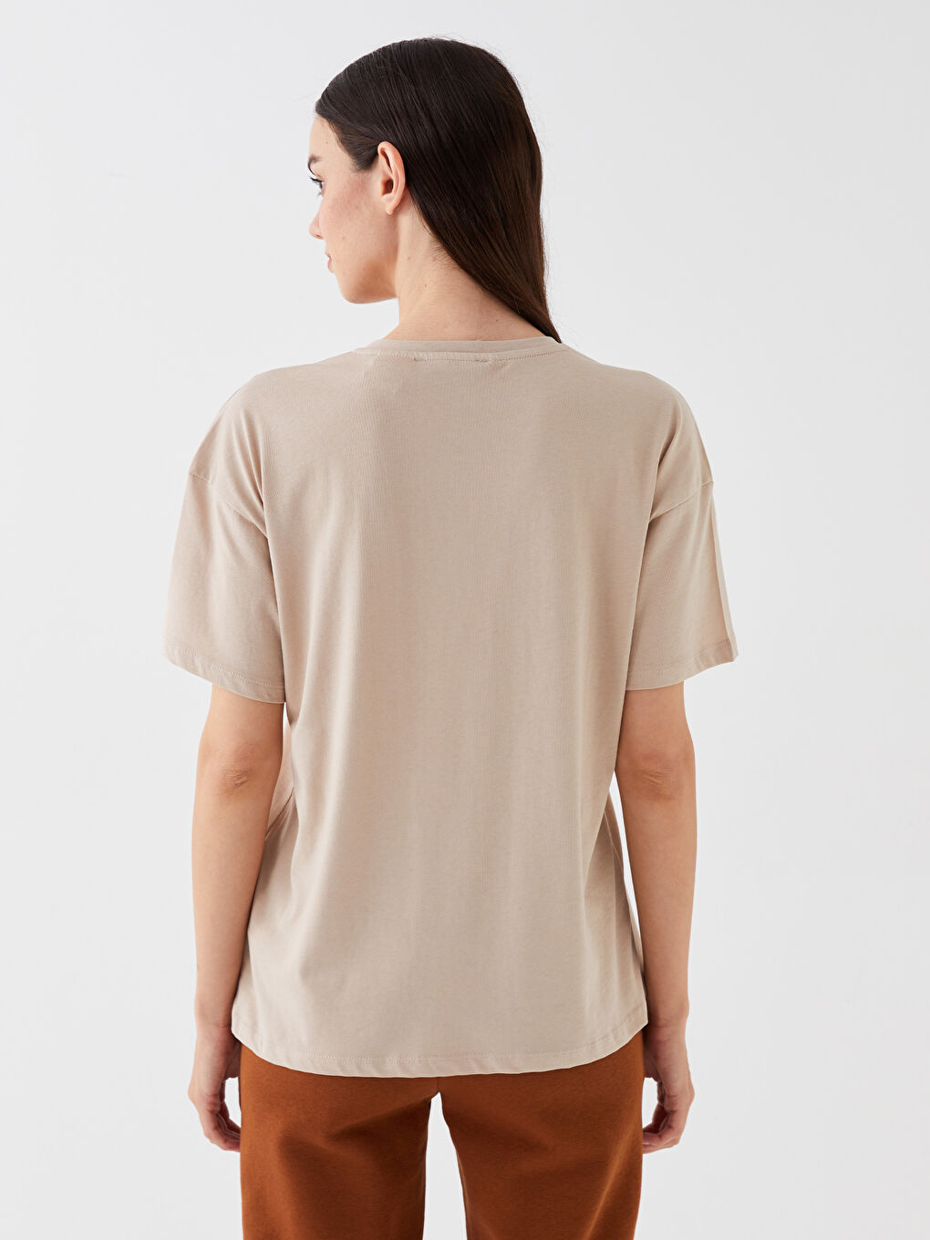 Crew Neck Winnie The Pooh Printed Short Sleeve Women's T-Shirt-4