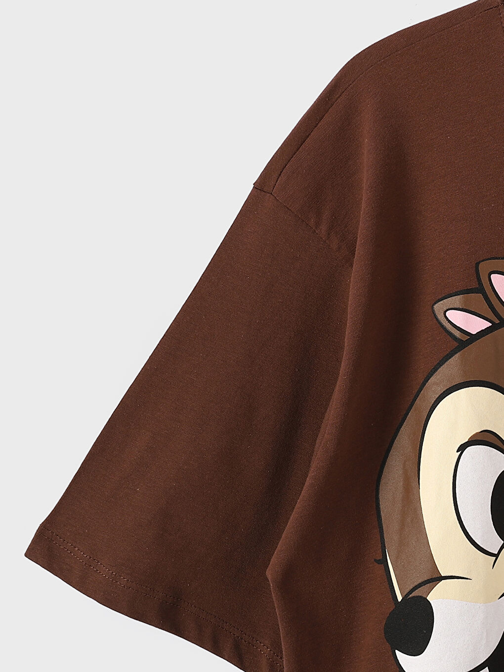 Crew Neck Chip'n Dale Printed Short-Sleeve Oversized Women's T-Shirt-8