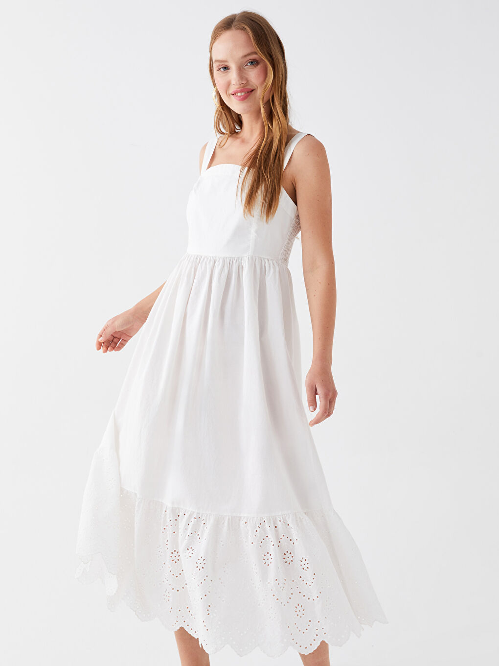 Square Collar Straight Strap Women's Dress -S3HM27Z8-U7E