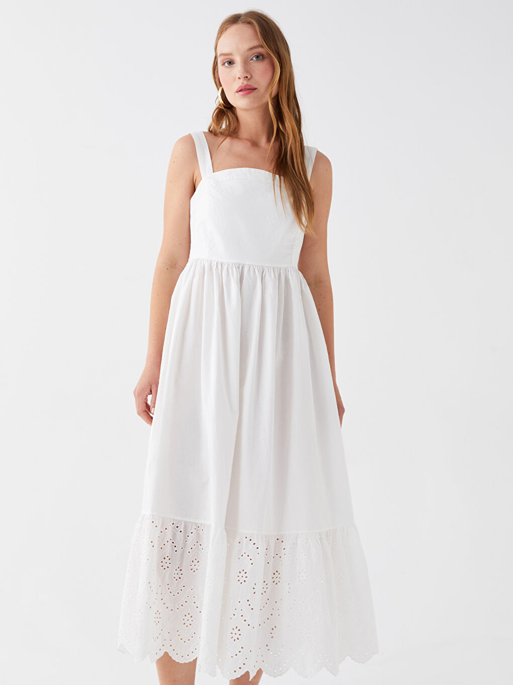 Square Collar Straight Strap Women's Dress -S3HM27Z8-U7E