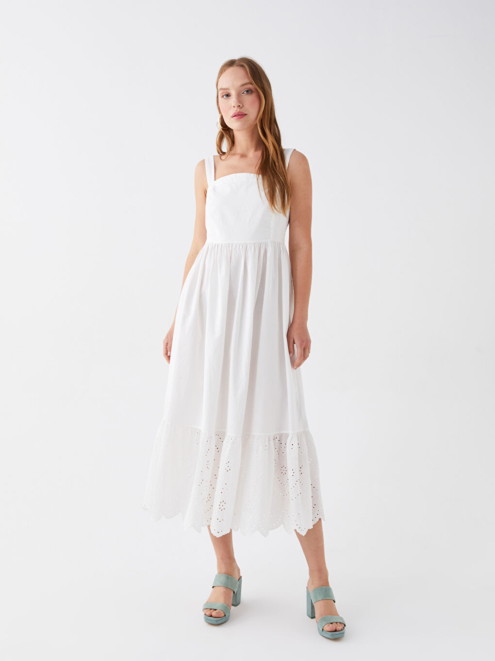 Square Collar Straight Strap Women's Dress -S3HM27Z8-U7E