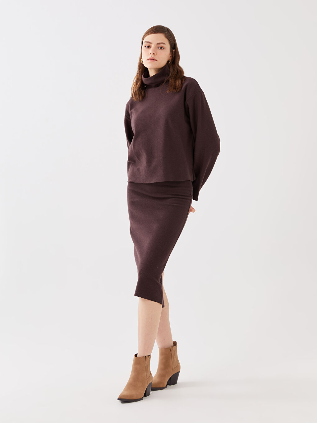 Women's Slim Fit Slit Detailed Skirt -S3HM36Z8-HFD
