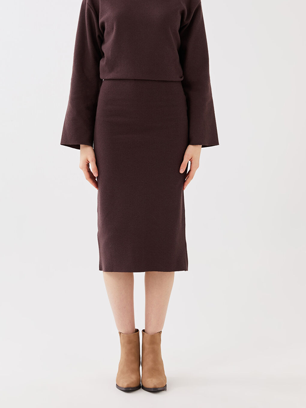Women's Slim Fit Slit Detailed Skirt -S3HM36Z8-HFD