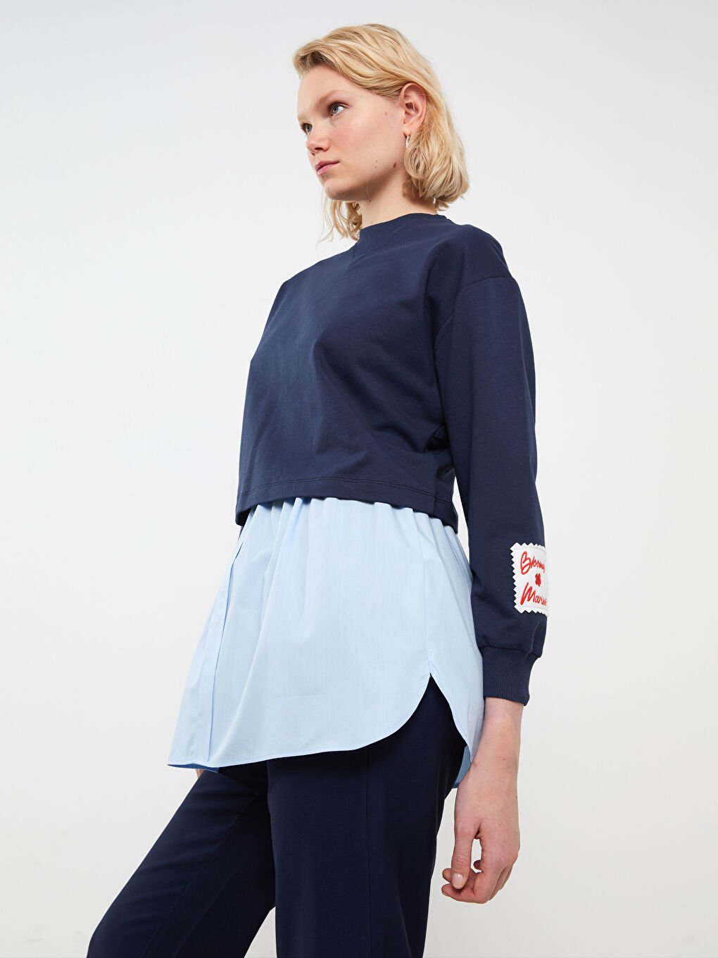 Women's Elastic Waist Plain Shirt Skirt Underwear -S3HM37Z8-V5C