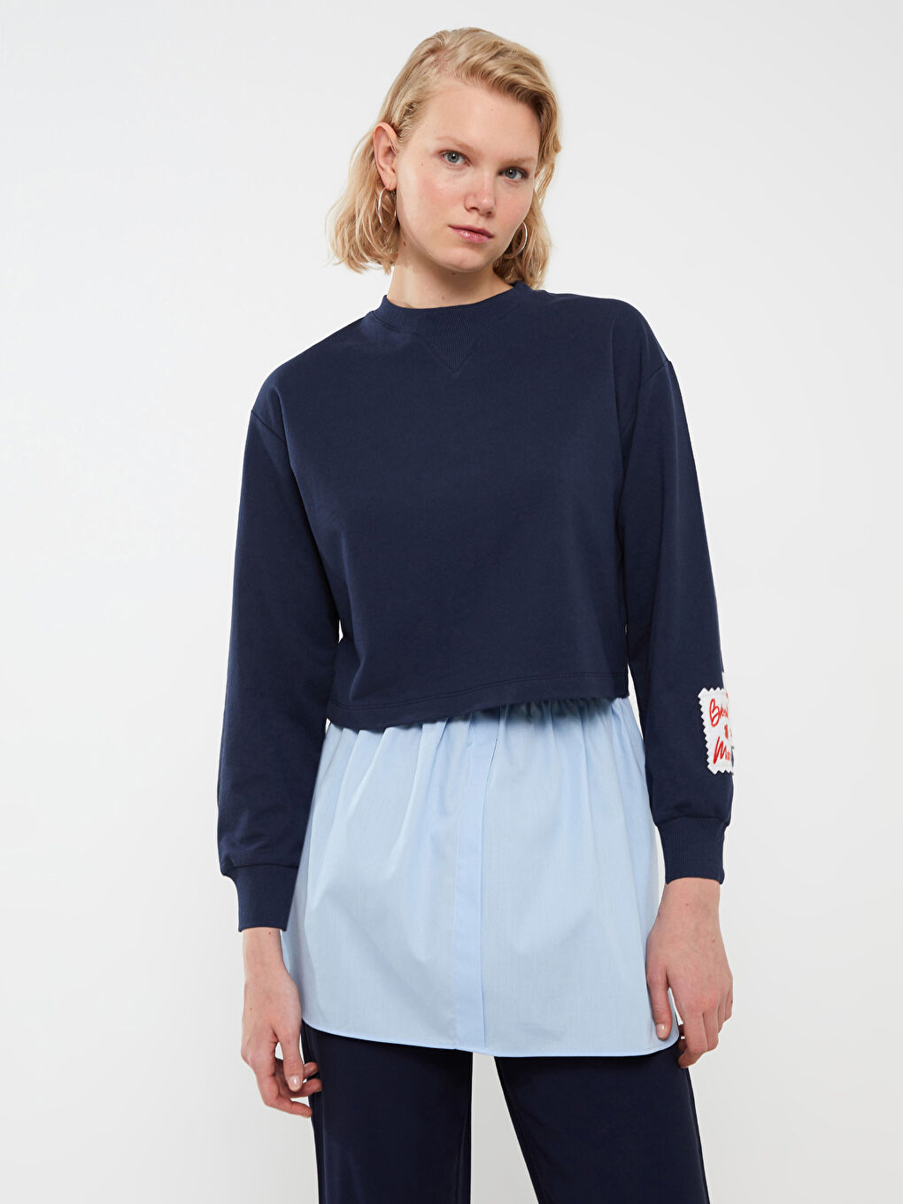 Women's Elastic Waist Plain Shirt Skirt Underwear -S3HM37Z8-V5C