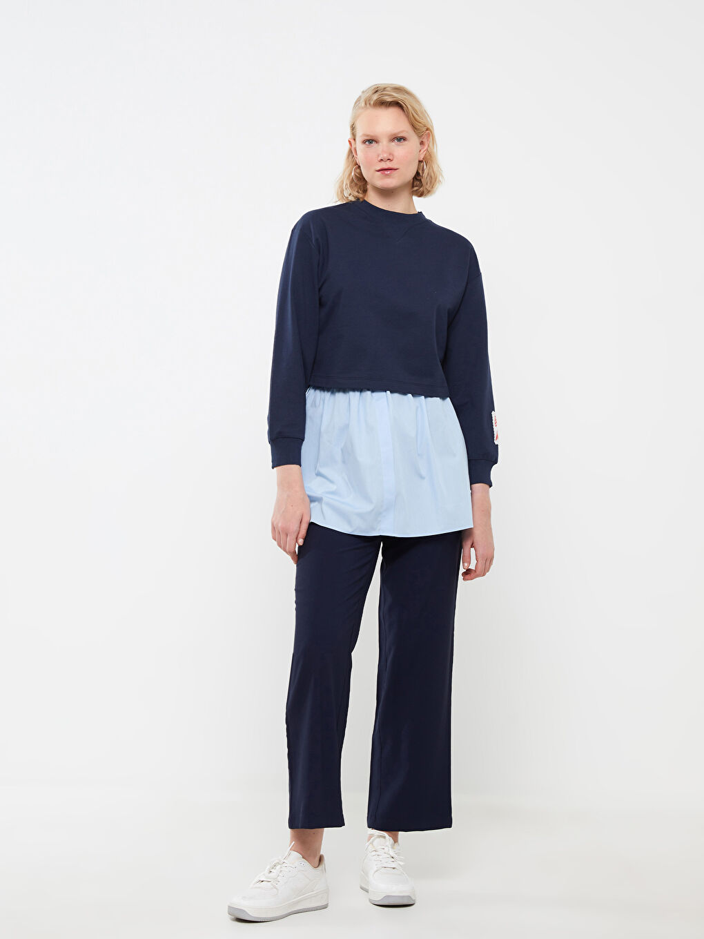 Women's Elastic Waist Plain Shirt Skirt Underwear -S3HM37Z8-V5C