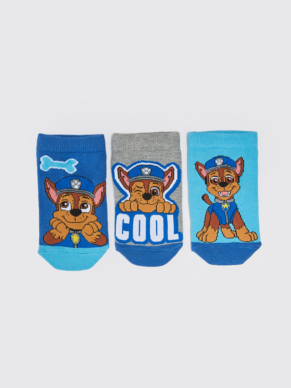 Paw Patrol Patterned Boys Booties Socks 3 Pack