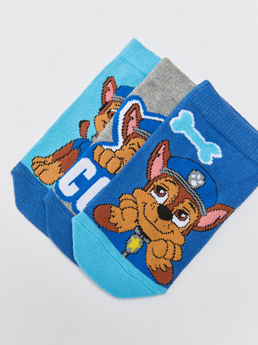 Paw Patrol Patterned Boys Booties Socks 3 Pack-3