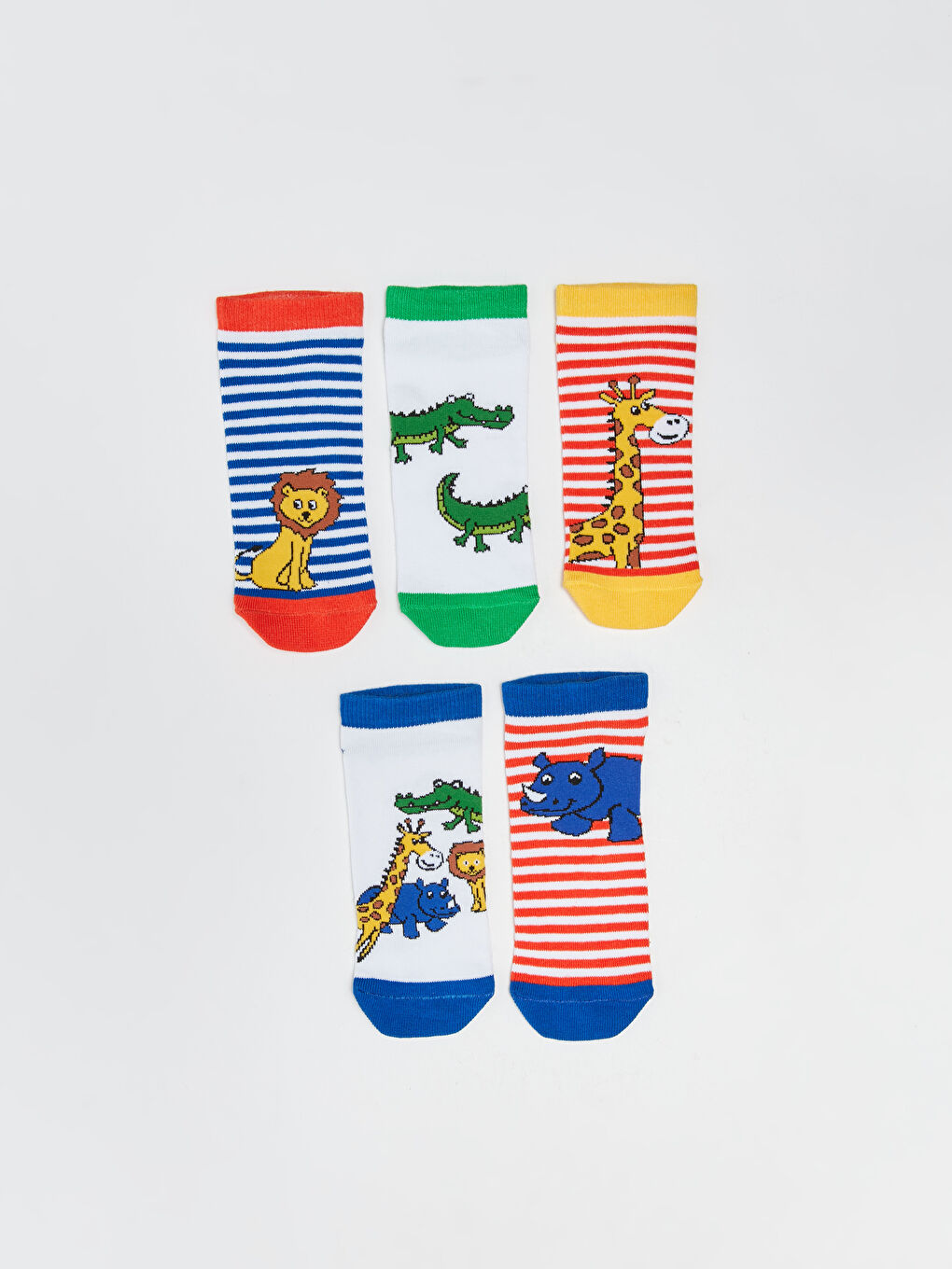 Karışık Desenli Erkek Çocuk Patik Çorap 5'li