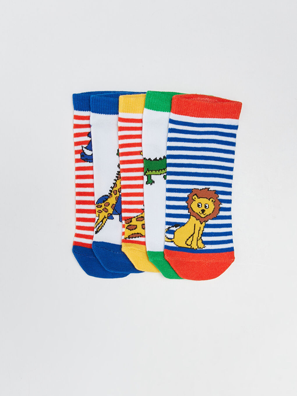 Karışık Desenli Erkek Çocuk Patik Çorap 5'li-1