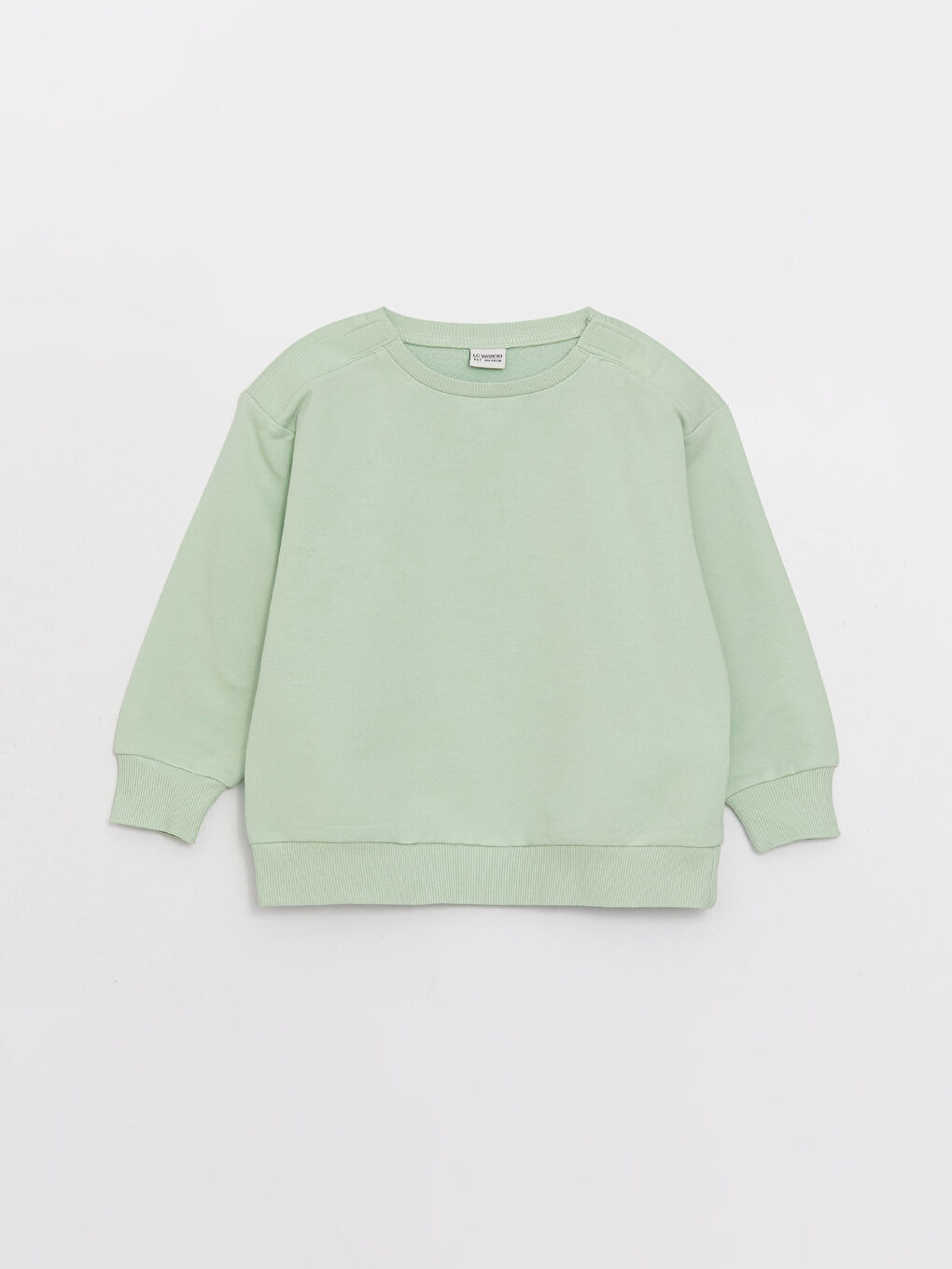Crew Neck Basic Long Sleeve Unisex Kids Sweatshirt-1