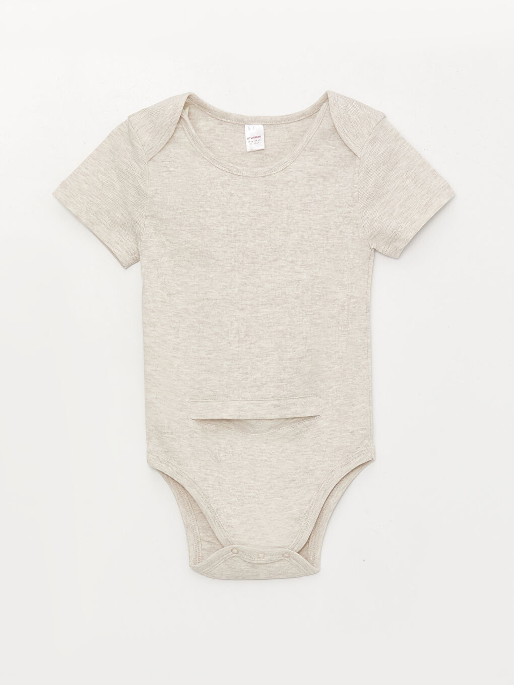 Crew Neck Basic Short Sleeve Unisex Kids Snap Snap Body