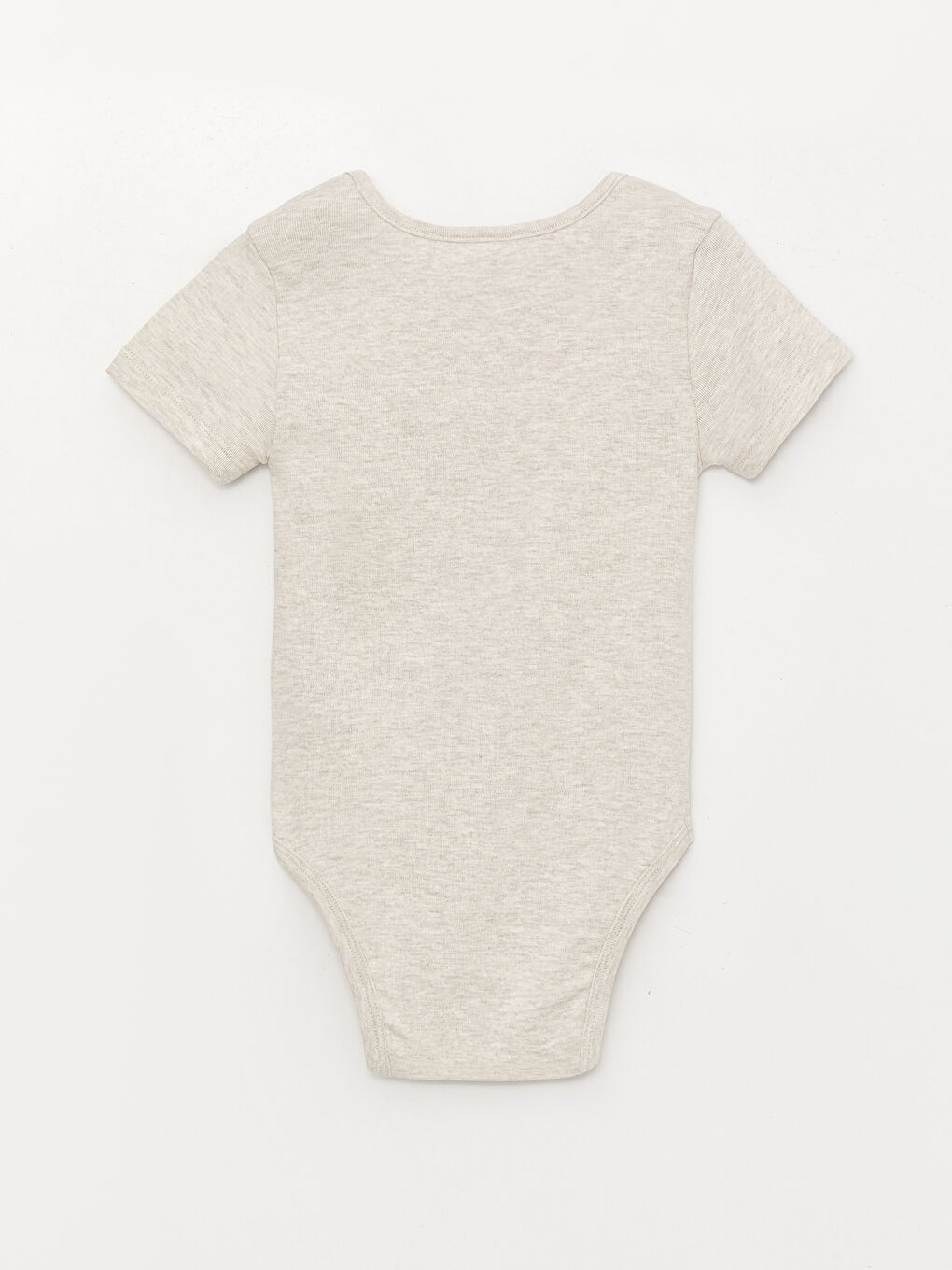 Crew Neck Basic Short Sleeve Unisex Kids Snap Snap Body-1