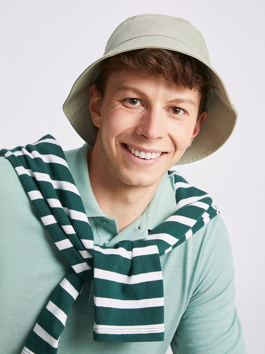 Polo Neck Long Sleeve Men's Sweatshirt
