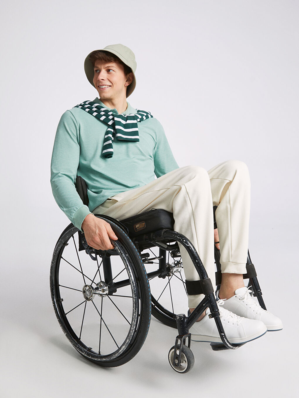 Polo Neck Long Sleeve Men's Sweatshirt-5