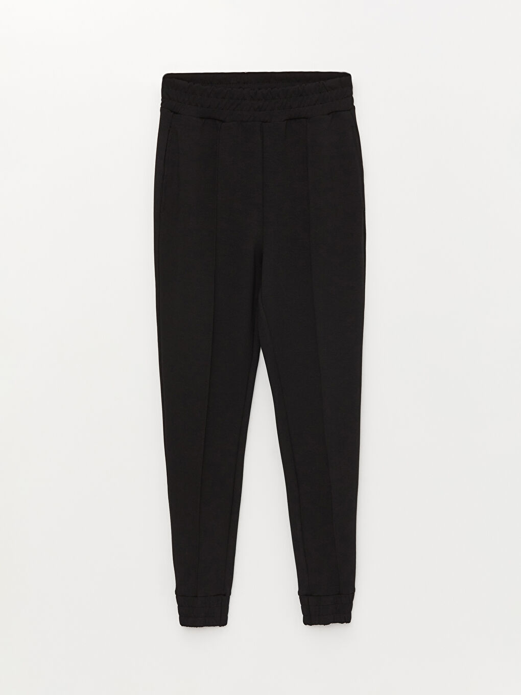 Pantalons de survêtement jogger unis à taille élastiquée pour Femmes-5