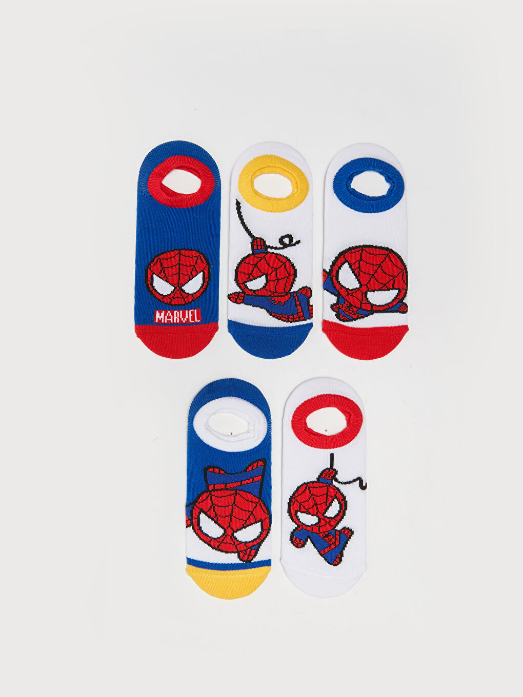 Chaussettes d'entraînement Garçons À Motifs Spider-Man Lot de 5 pièces