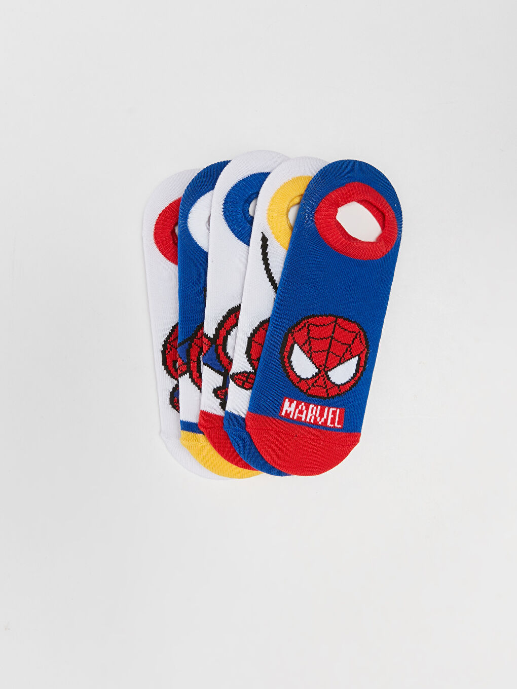 Chaussettes d'entraînement Garçons À Motifs Spider-Man Lot de 5 pièces-1