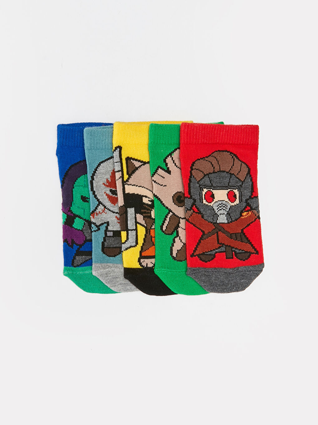 Marvel Patterned Boys' Trainer Socks 5 Pack-1