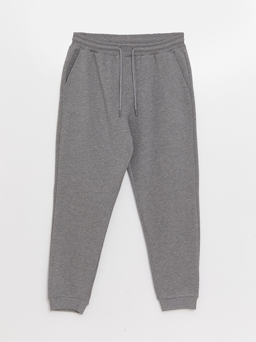 Gri Slim Fit Erkek Kalın Jogger Eşofman Altı-5