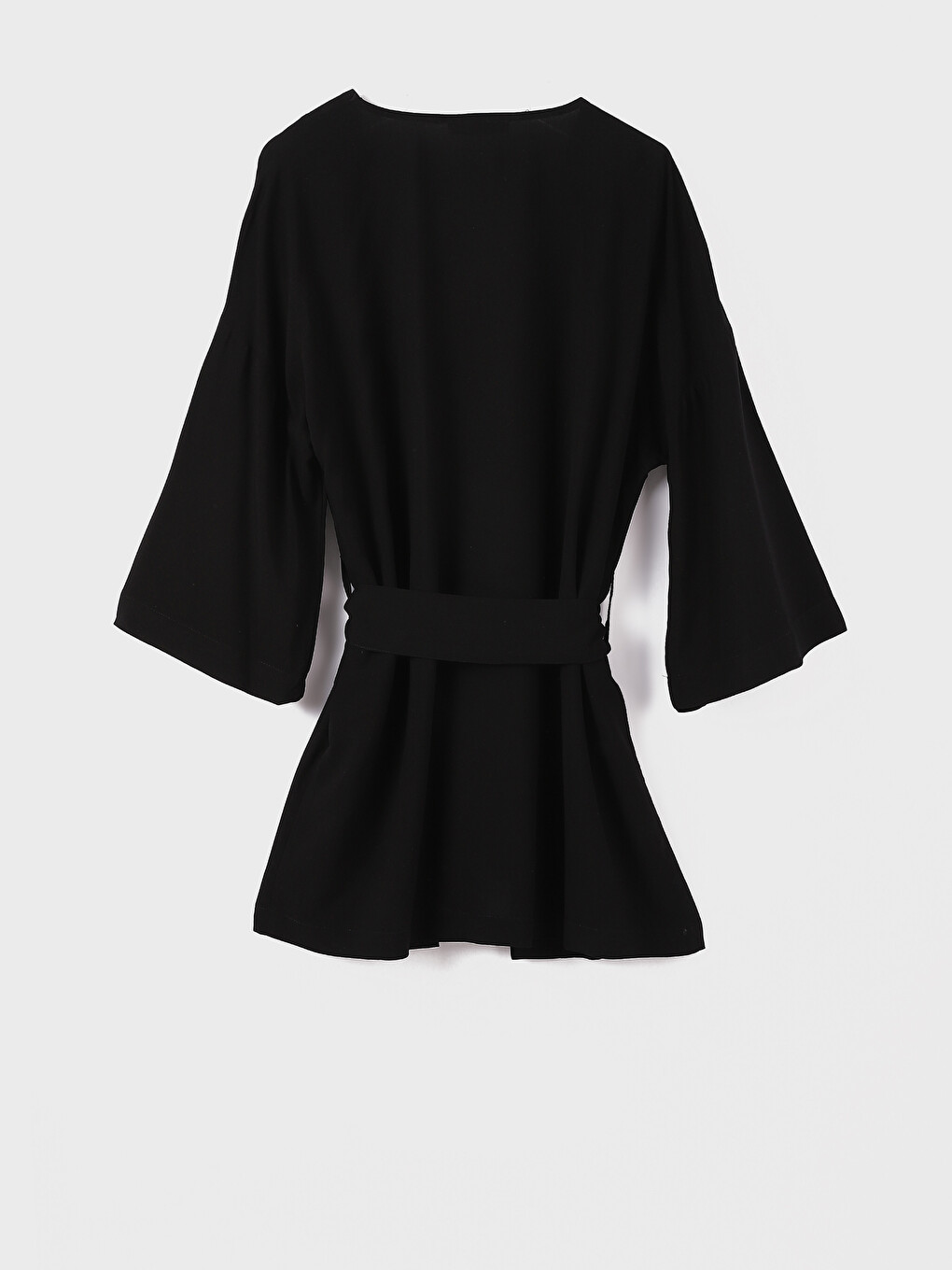 Shawl Collar Plain Oversize Women's Kimono-2