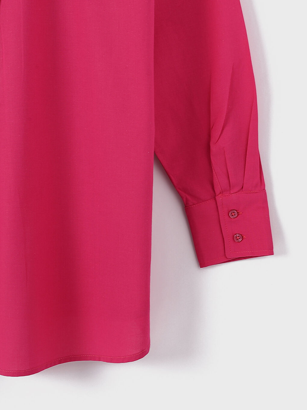 Plain Long Sleeve Oversize Women's Shirt-3