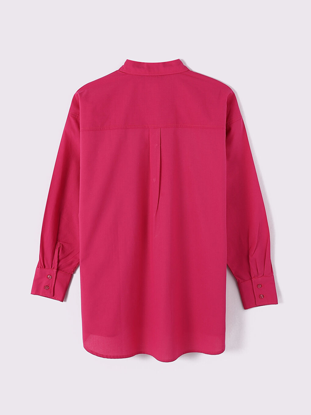 Plain Long Sleeve Oversize Women's Shirt-1