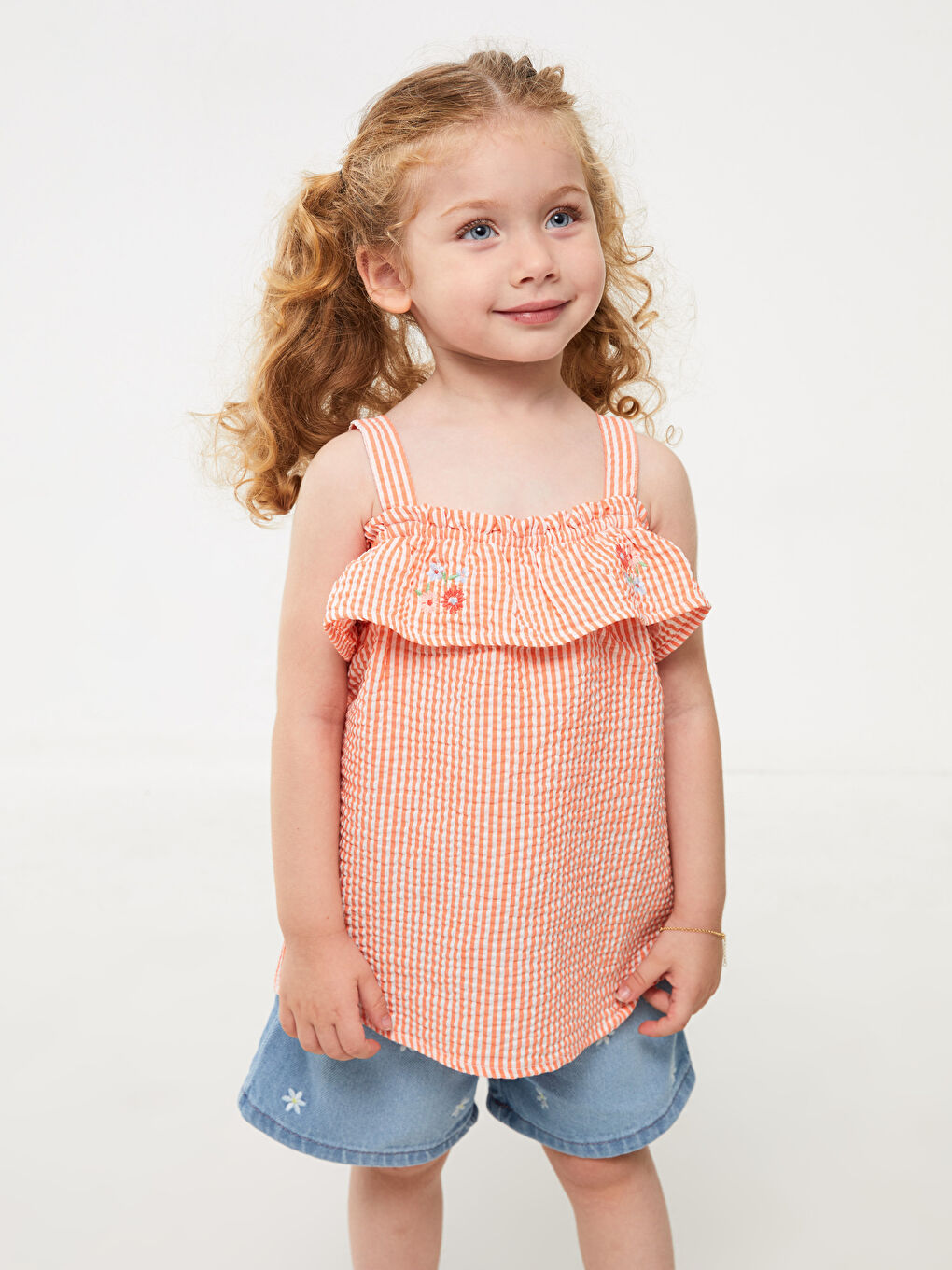 LCW baby Boat Neck Boat Collar Short Sleeve Printed Baby Girl Blouse -S3HN34Z1-LR8