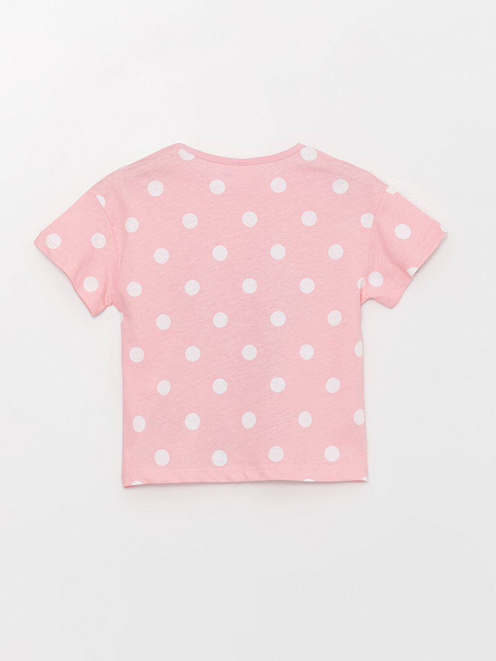 Crew Neck Short Sleeve Minnie Mouse Printed Baby Girl T-Shirt and Shorts 2-Piece Set-3