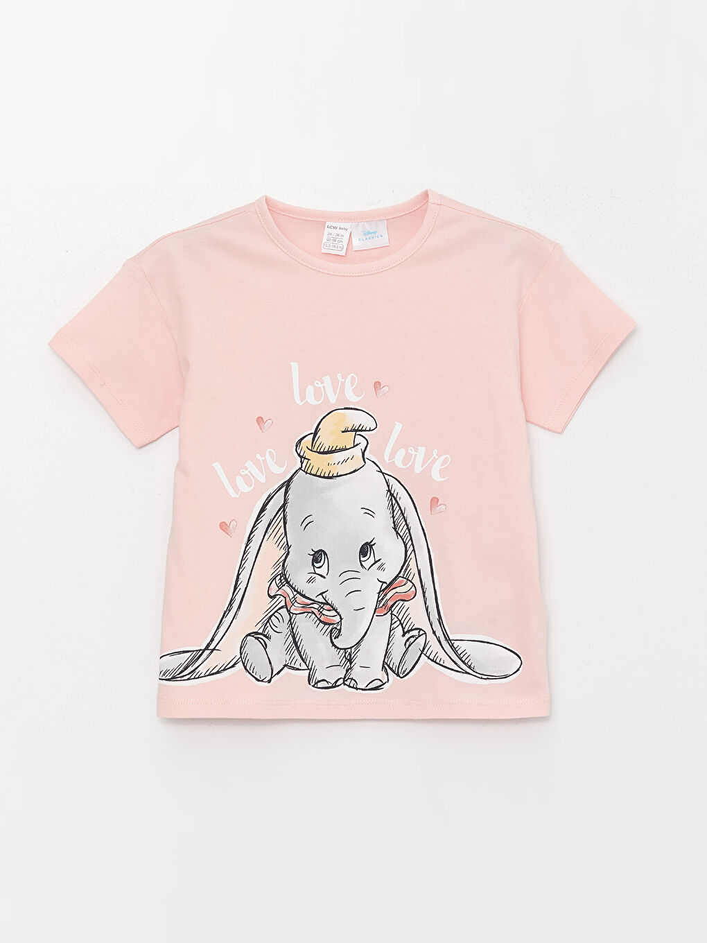 Pembe Bisiklet Yaka Kısa Kollu Baskılı Kız Bebek Tişört-4