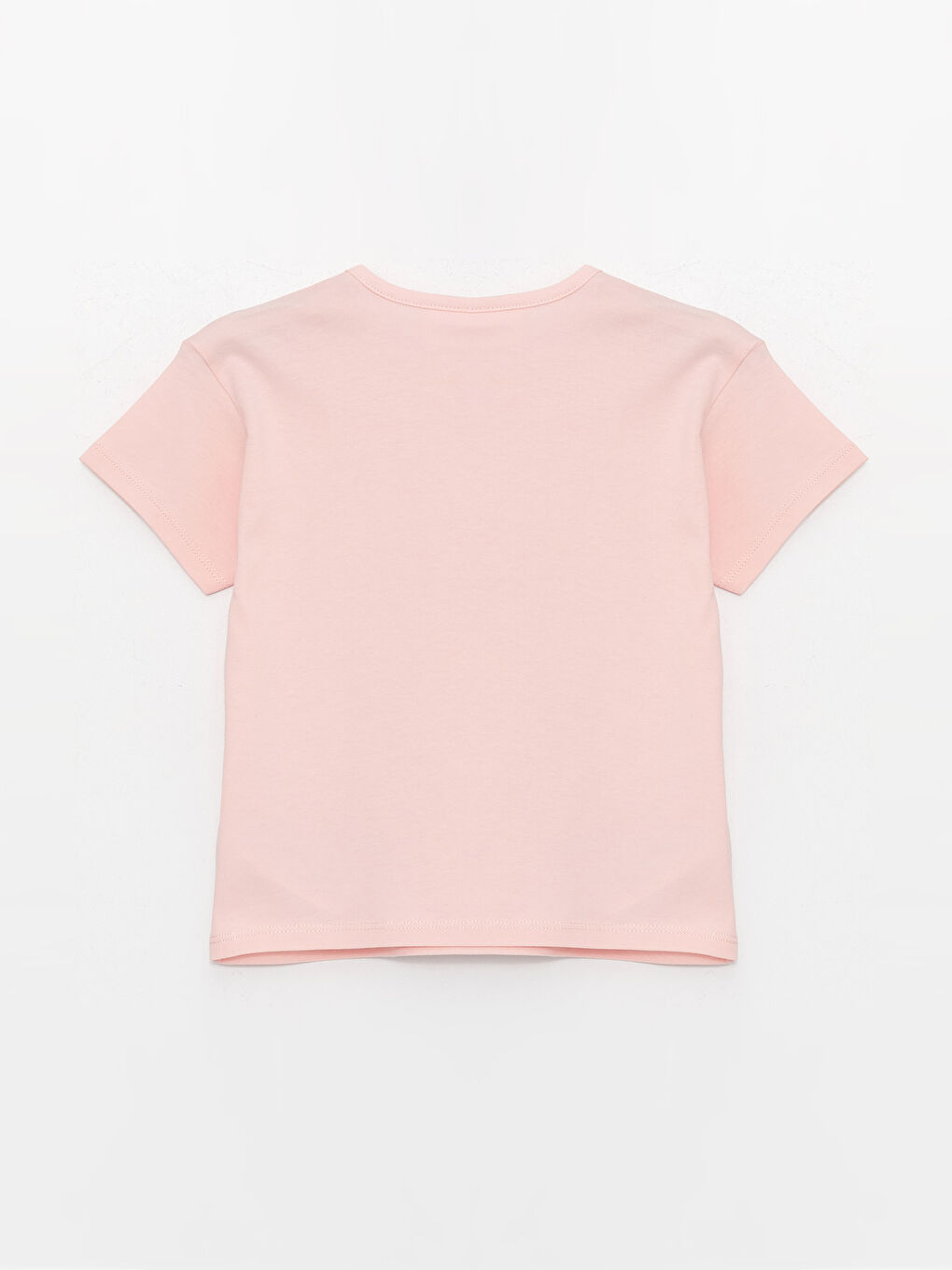 Pembe Bisiklet Yaka Kısa Kollu Baskılı Kız Bebek Tişört-5