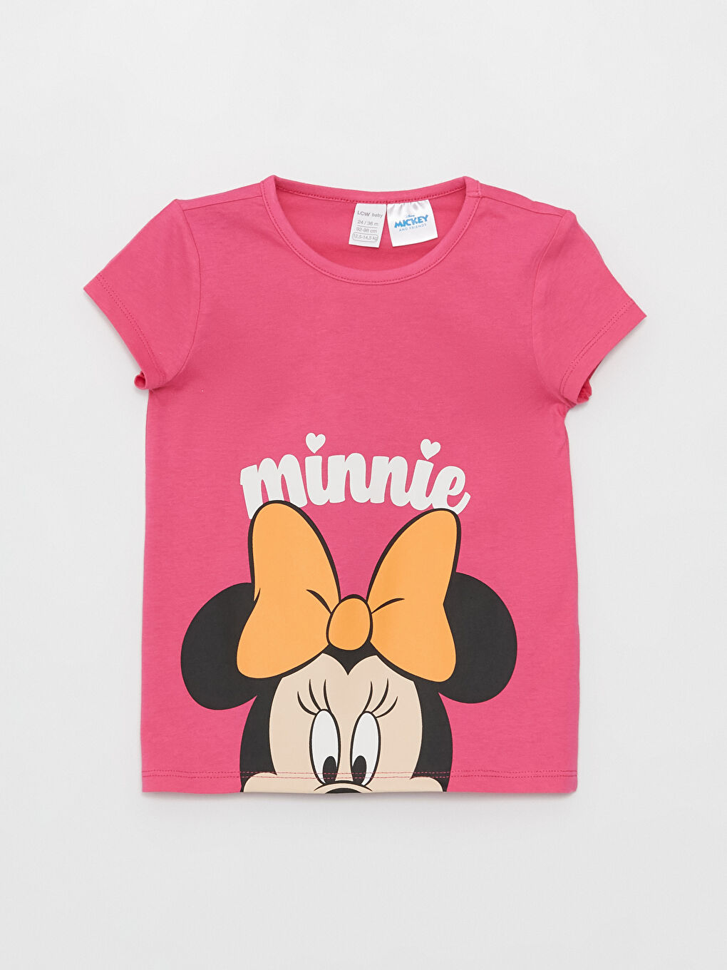 Crew Neck Short Sleeve Daisy Duck Printed Cotton Baby Girl T-Shirt, Pack of 3-1