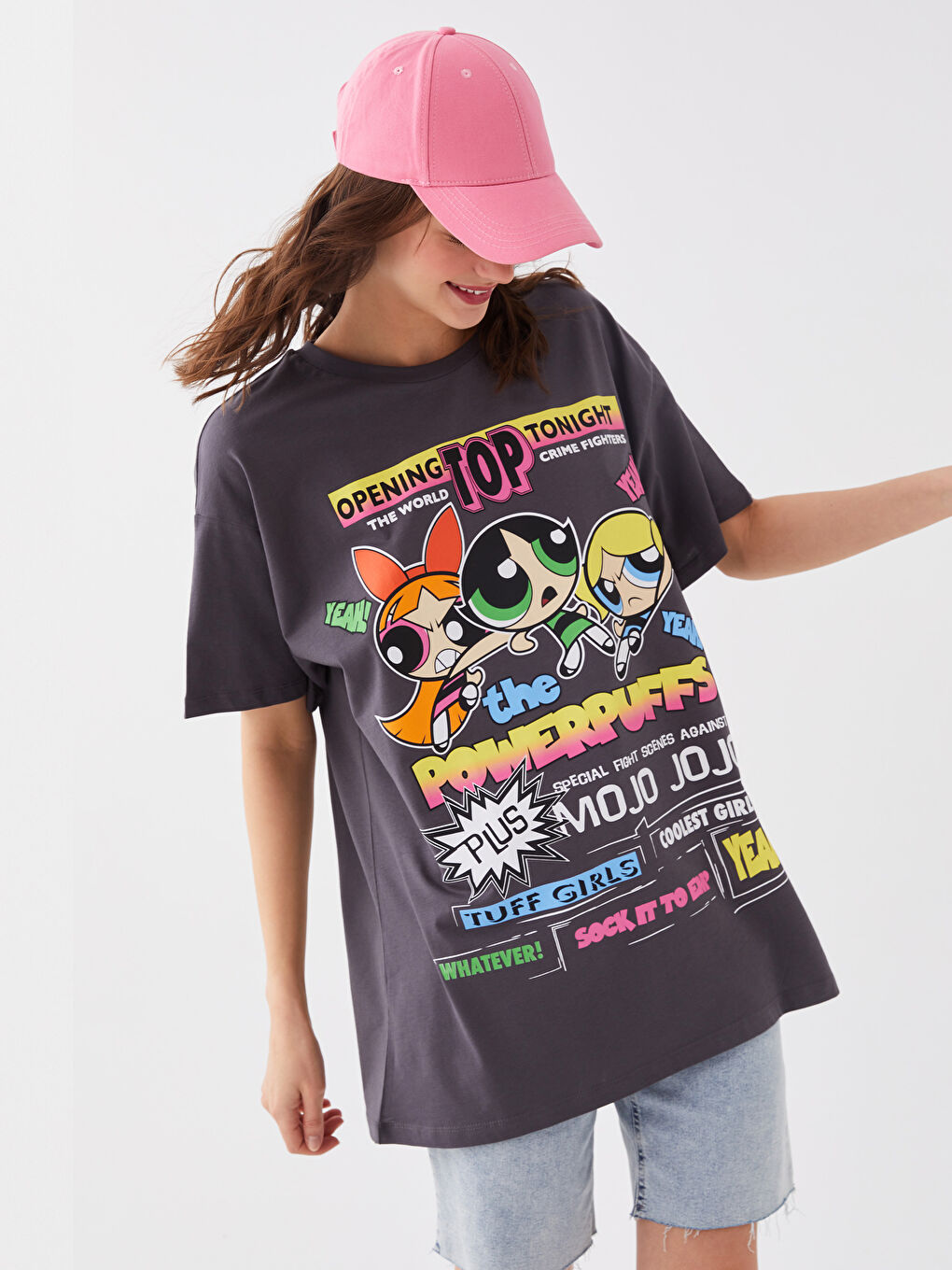Crew Neck Powerpuff Girls Printed Women's T-Shirt -S3HN82Z8-RFL
