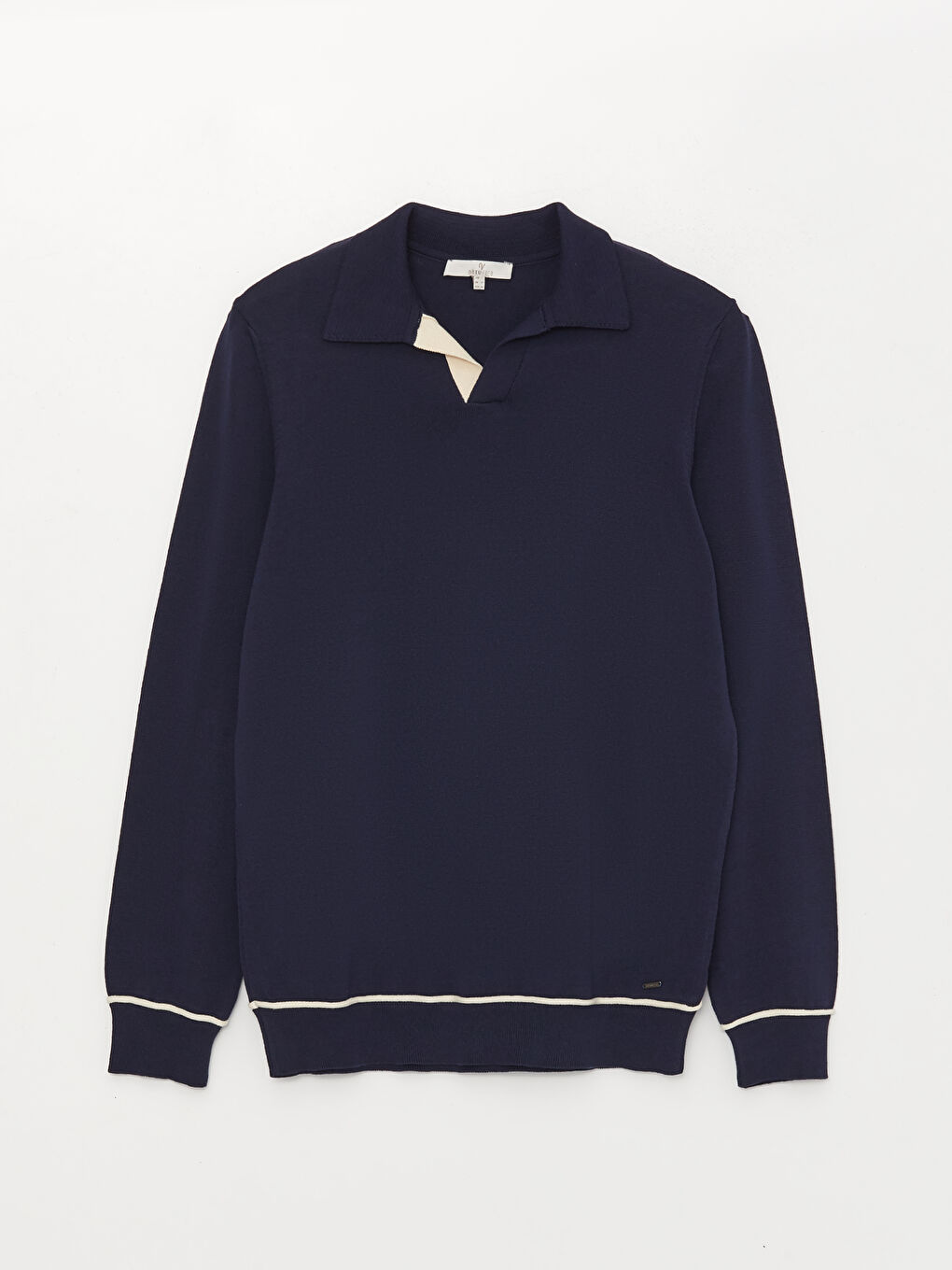 سويتر تريكو بياقة بولو وكم طويل للرجال