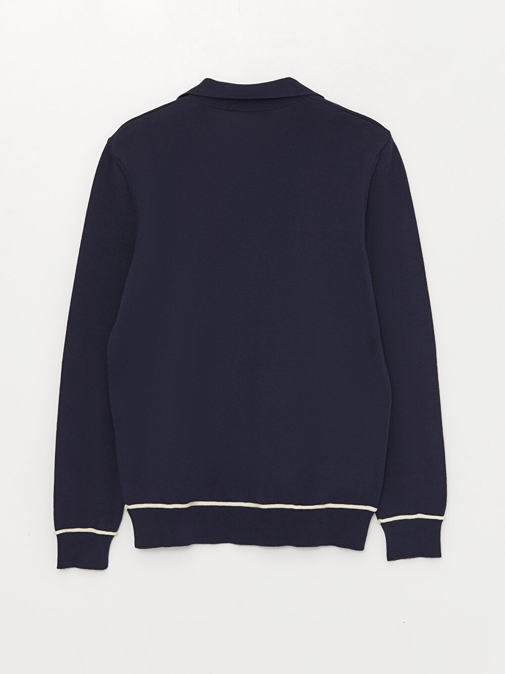 سويتر تريكو بياقة بولو وكم طويل للرجال-1