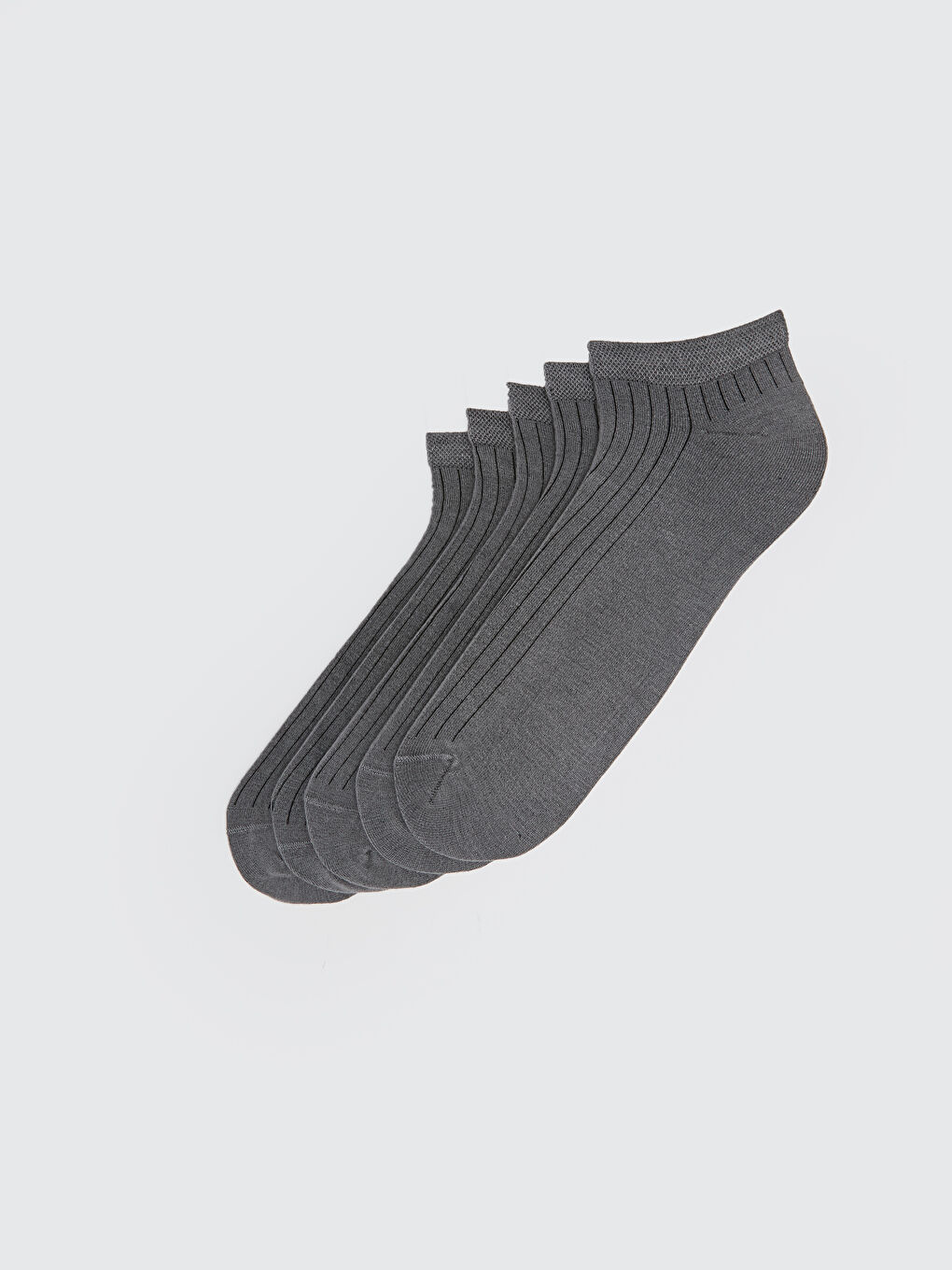 Antrasit Erkek Bambu Patik Çorap 5'li-1