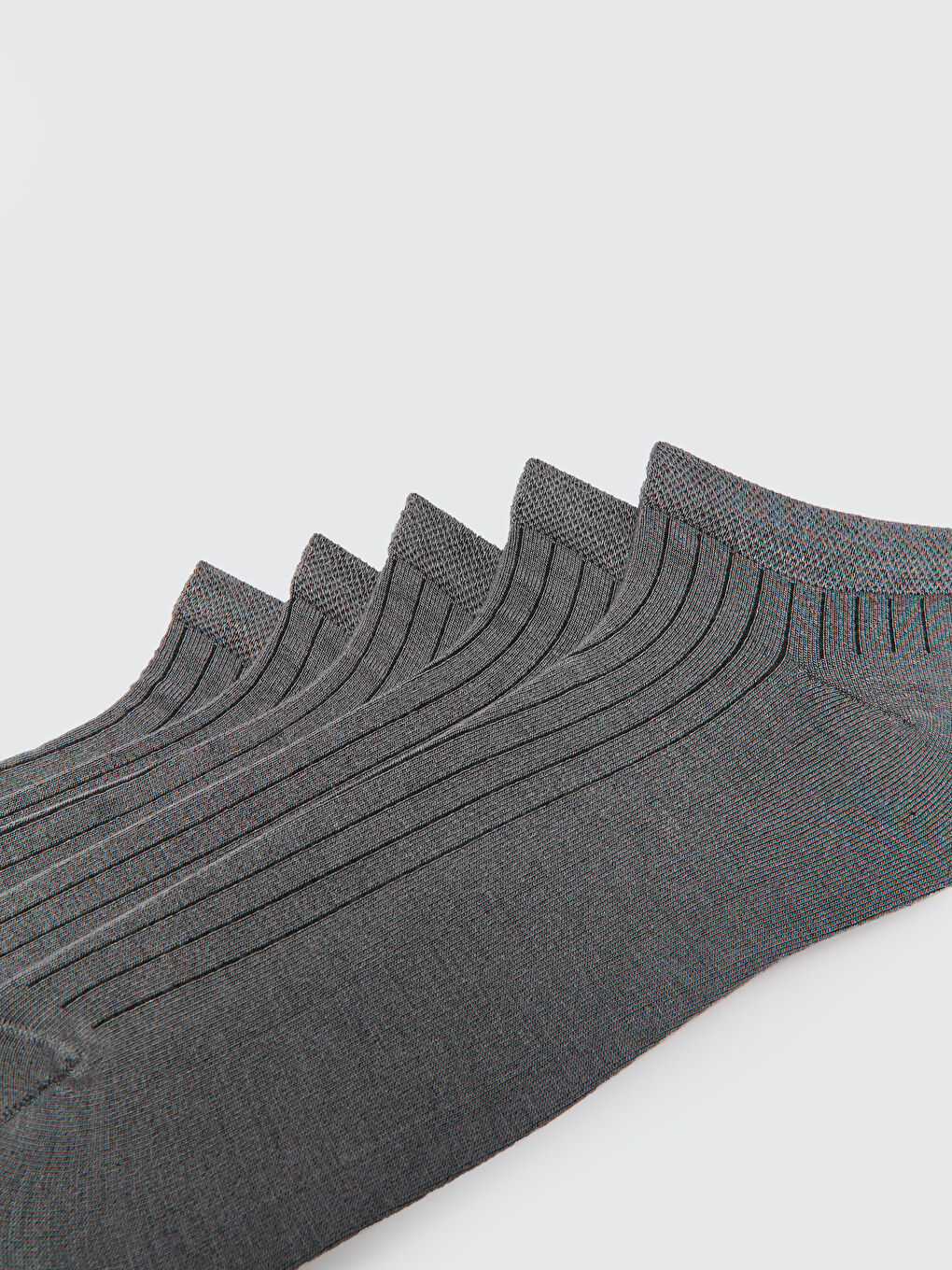 Antrasit Erkek Bambu Patik Çorap 5'li-2