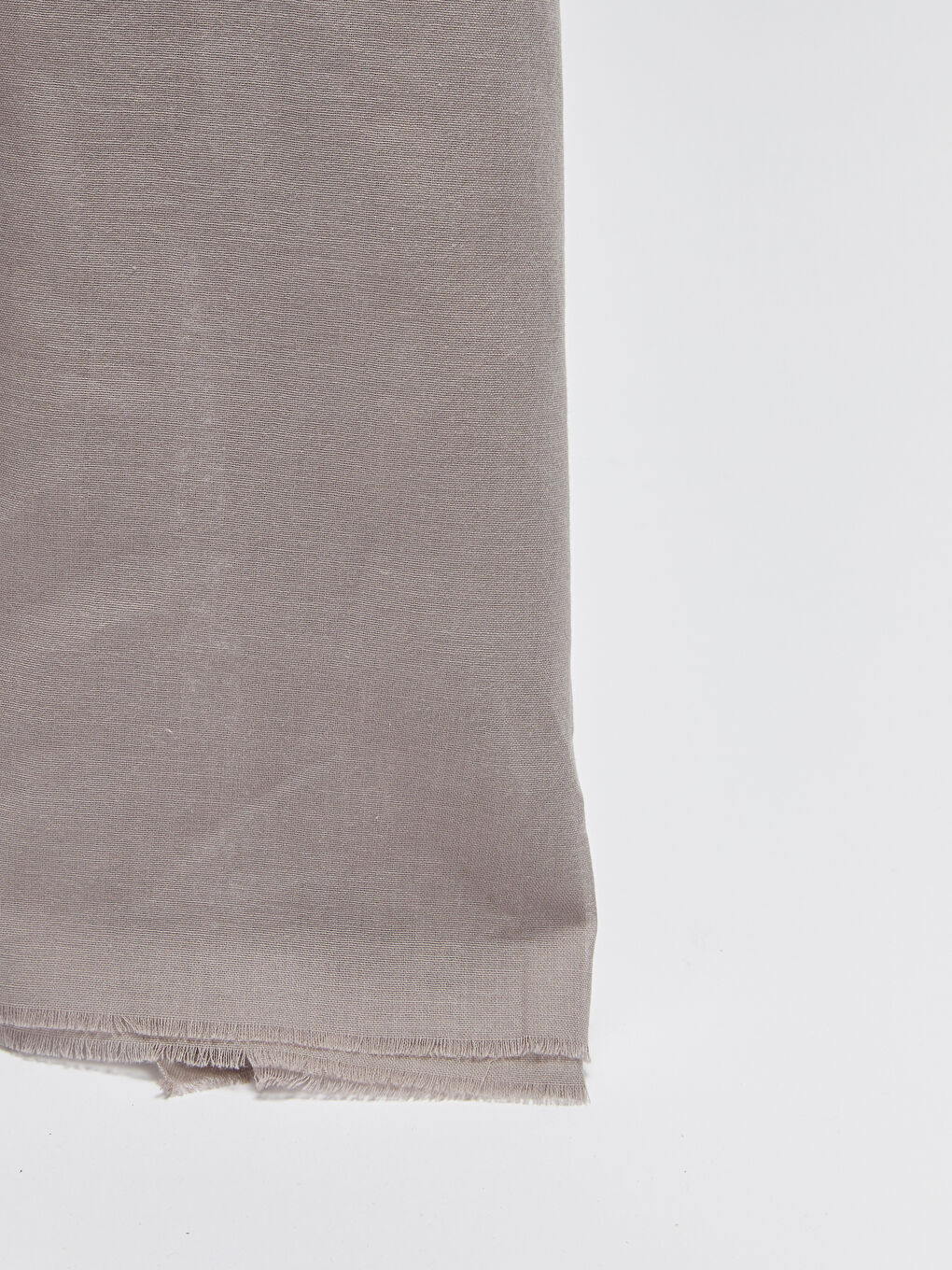 Gri Kadın Düz Pamuklu Şal