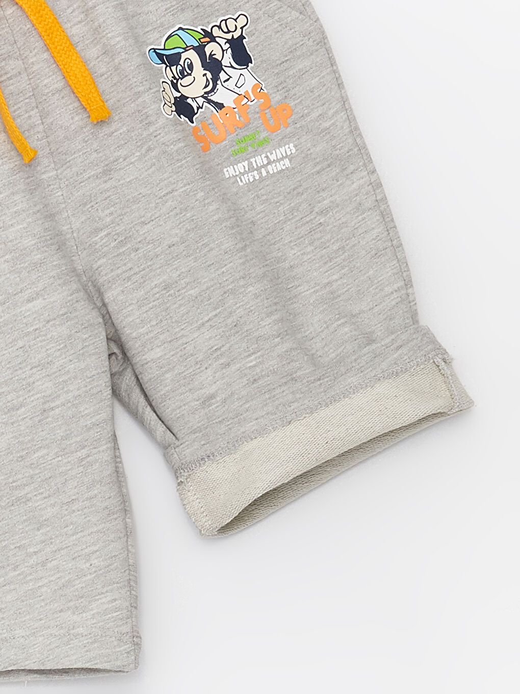 Shorts Bébé Garçon Imprimé Singe Nostalgique À Taille Élastique-3
