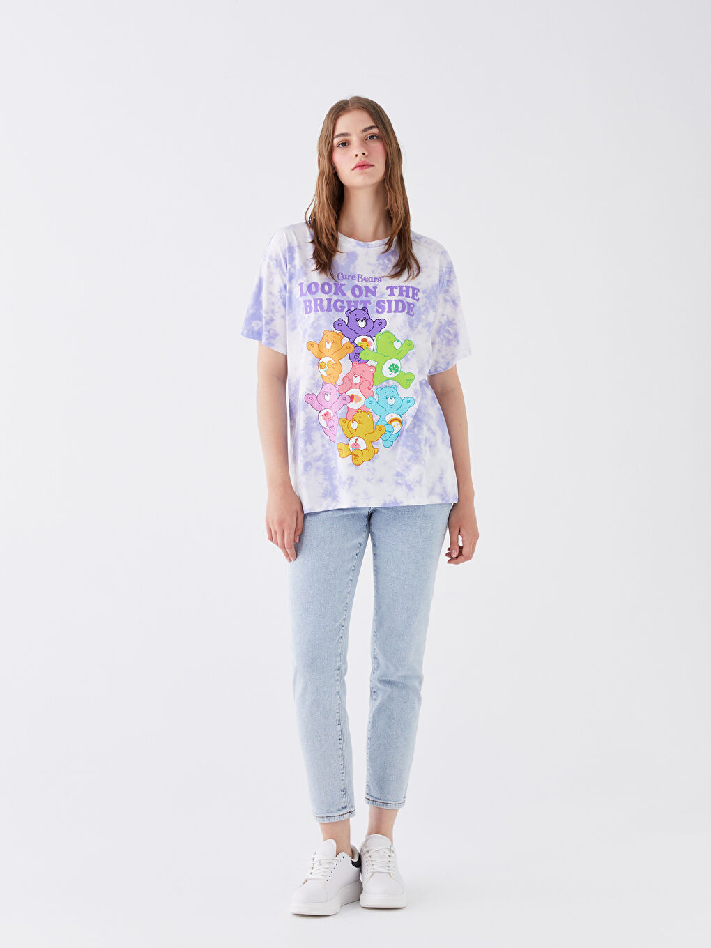 Crew Neck Care Bears Printed Short Sleeve Women's T-Shirt-2