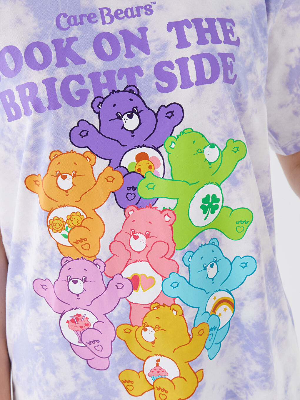Crew Neck Care Bears Printed Short Sleeve Women's T-Shirt-3