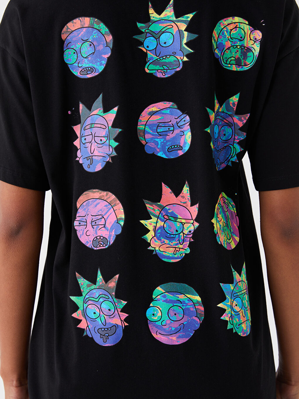 XSIDE Crew Neck Rick and Morty Printed Short Sleeve Women's T-Shirt -S3HO39Z8-CVL