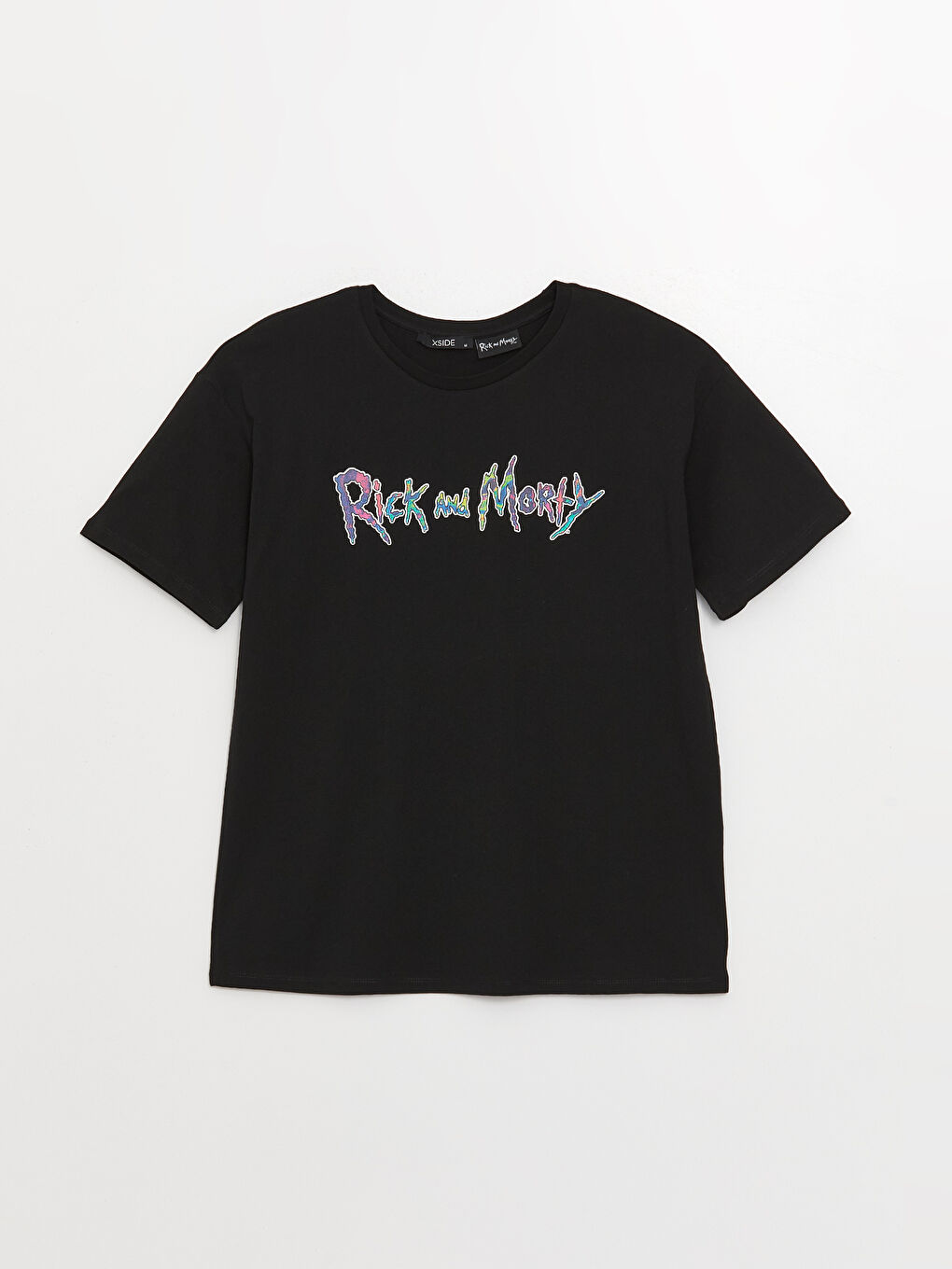 XSIDE Crew Neck Rick and Morty Printed Short Sleeve Women's T-Shirt -S3HO39Z8-CVL