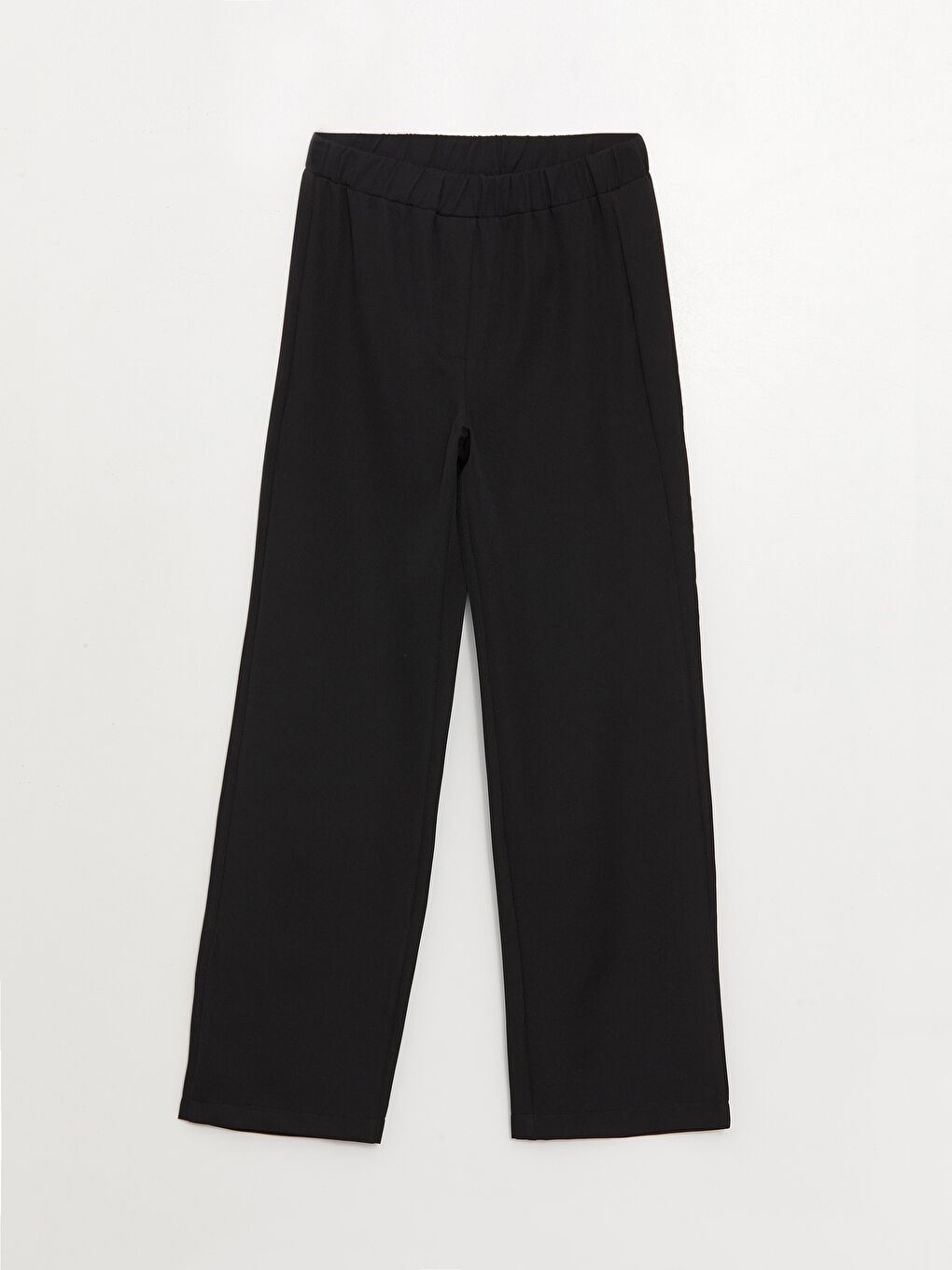 LCWAIKIKI Basic Siyah Beli Lastikli Standart Fit Kadın Pantolon - 5