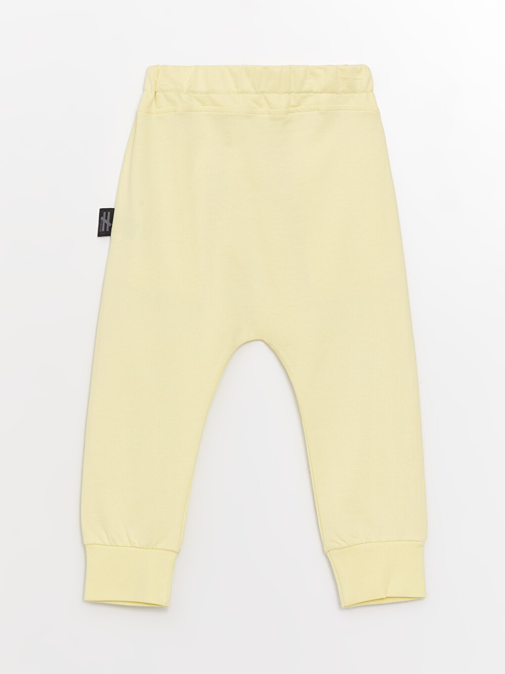 Sarı Beli Lastikli Basic Unisex Çocuk Eşofman Altı-1